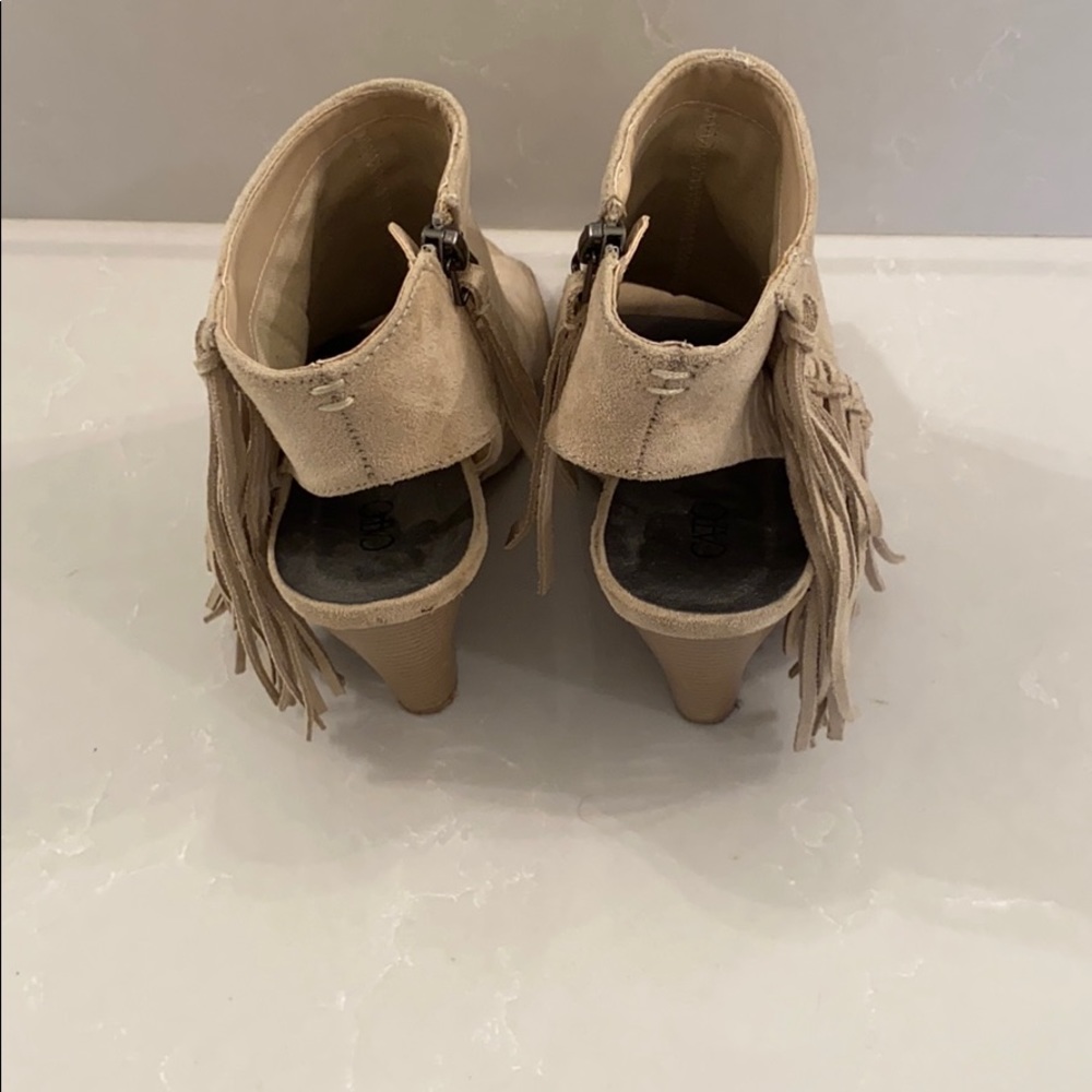 Fringed Open Toe Bootie - image 3